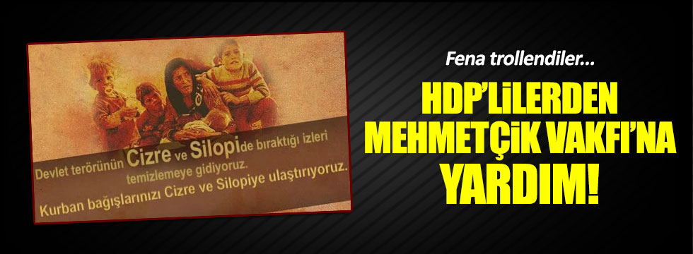 HDP'lilere Mehmetçik Vakfı trollü
