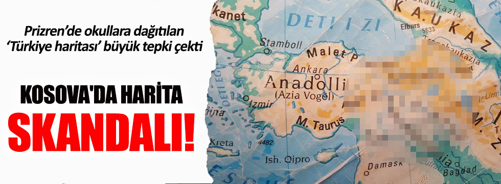 Prizren’de okullara dağıtılan ‘Türkiye haritası’ büyük tepki çekti