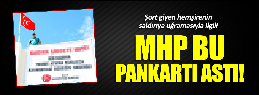 MHP Bodrum İlçe Başkanlığı'ndan Ayşegül Terzi için pankart