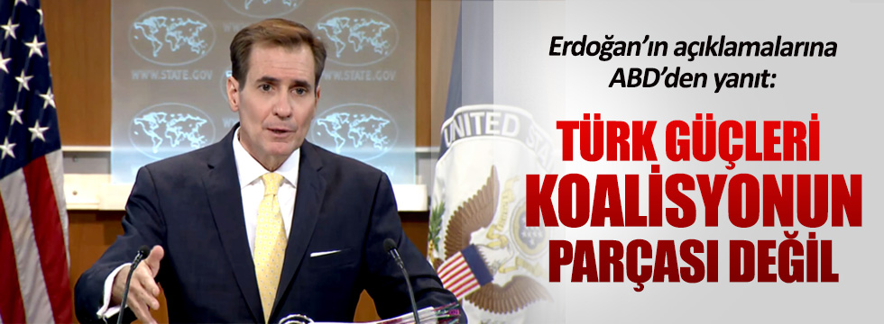 Cumhurbaşkanı Erdoğan’ın açıklamalarına ABD’den yanıt