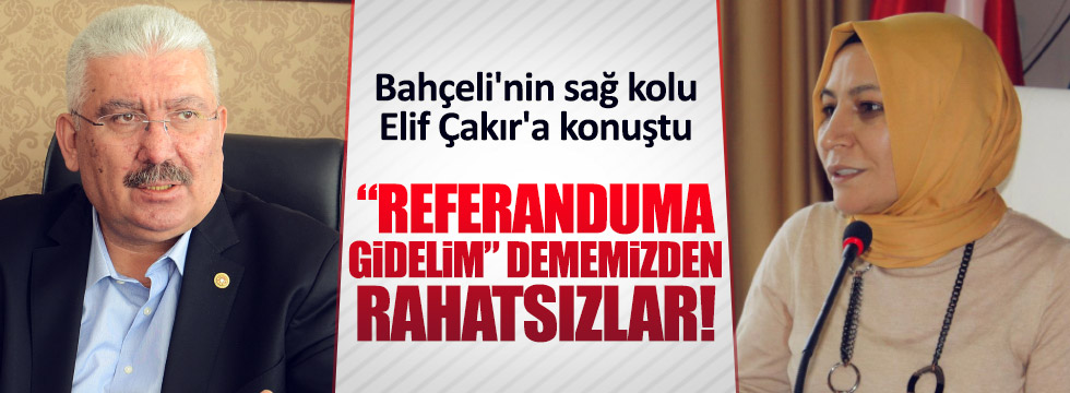 Elif Çakır MHP'deki referandum çelişkisini yazdı