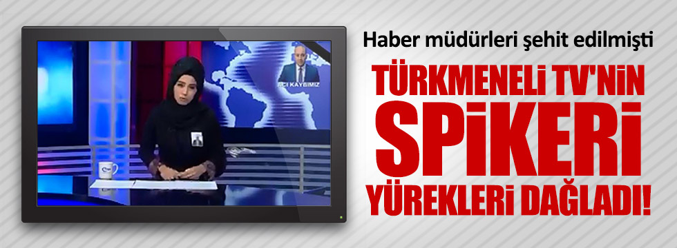 Türkmen spiker gözyaşlarını tutamadı