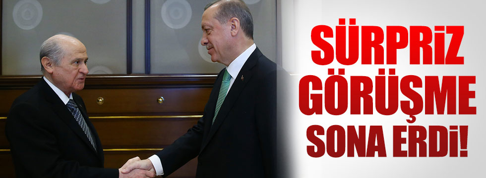 Erdoğan, Bahçeli görüşmesi sona erdi