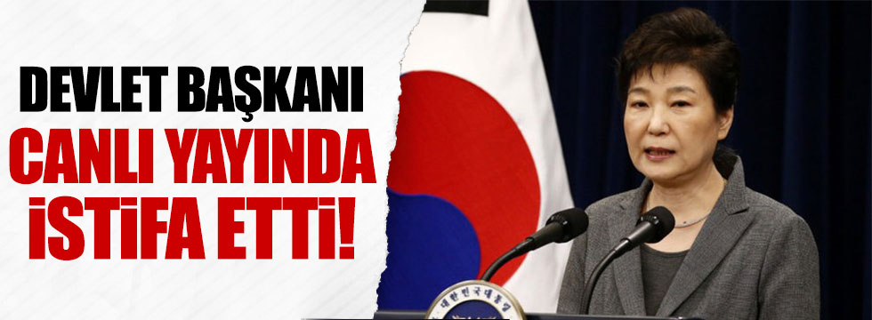 Güney Kore Devlet Başkanı Park Geun-hye canlı yayında istifa etti
