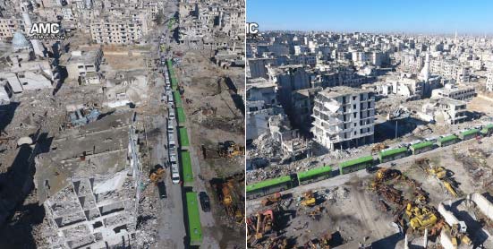 Halep'te tahliye yeniden başladı