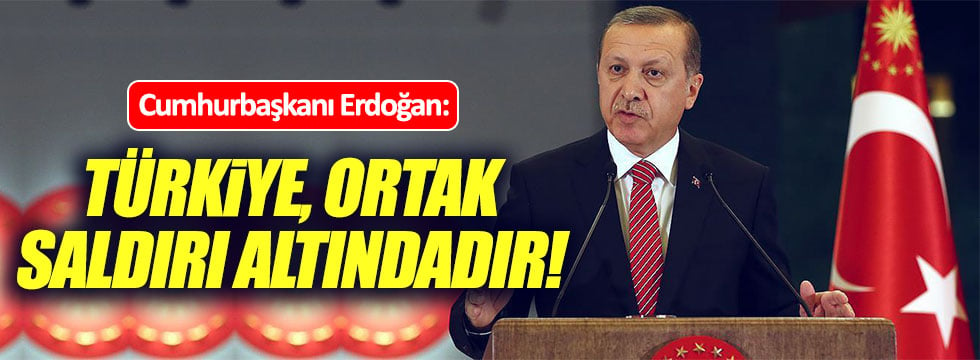 Erdoğan: Türkiye, ortak saldırı altındadır