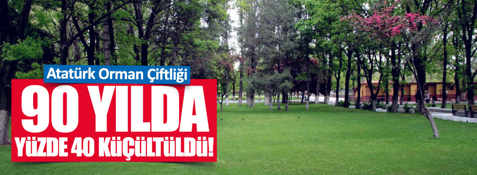 Atatürk Orman Çitliği 90 yıl içinde yüzde 40 küçüldü