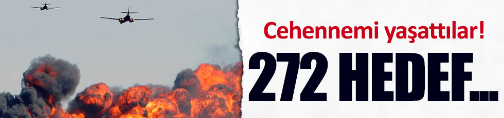 Suriye'de 272 hedef vuruldu