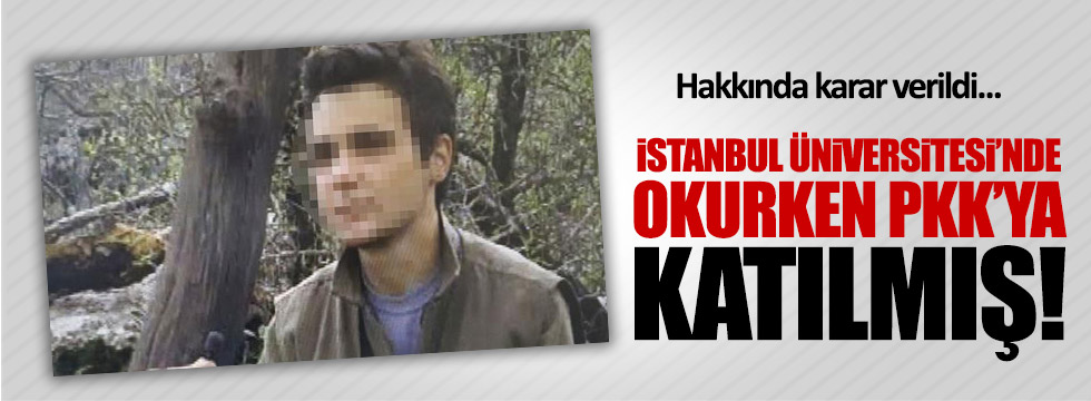 İstanbul Üniversitesi'nde okurken PKK'ya katılmış!