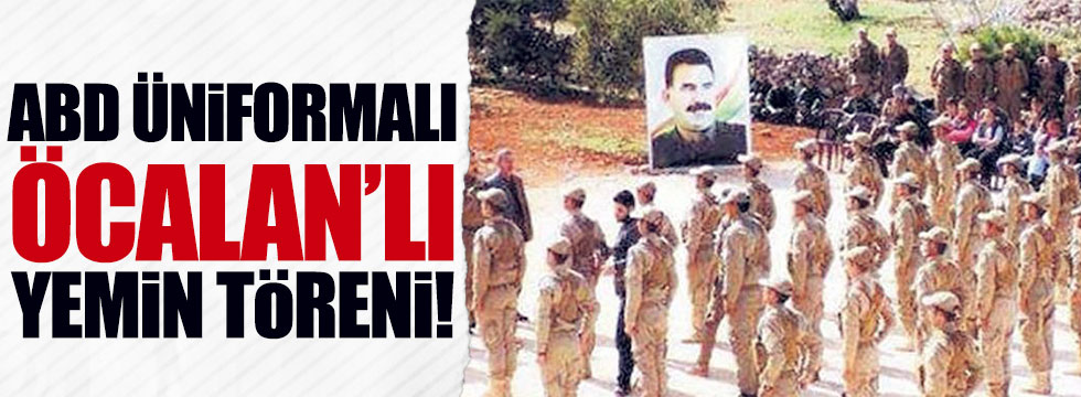 ABD üniformalı, Öcalan posterli yemin töreni