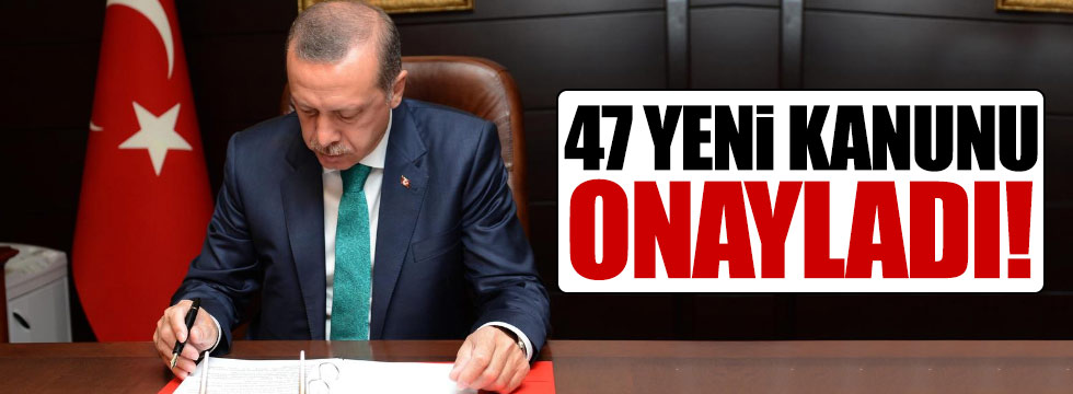 Erdoğan 47 yeni kanunu onayladı