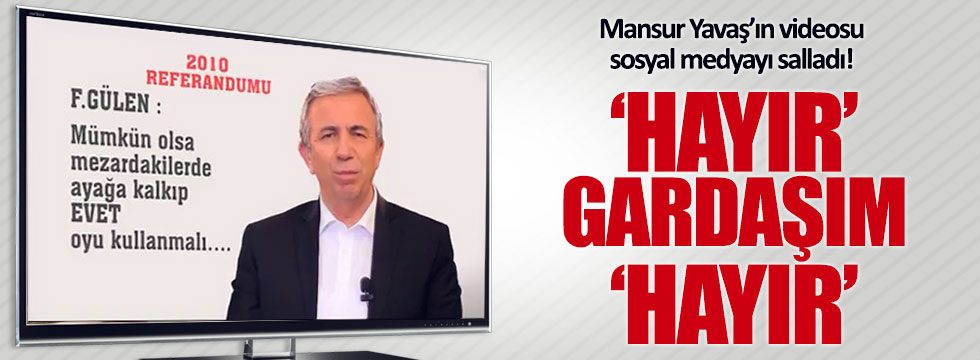 Mansur Yavaş'ın 'hayır' videosu paylaşım rekorları kırıyor