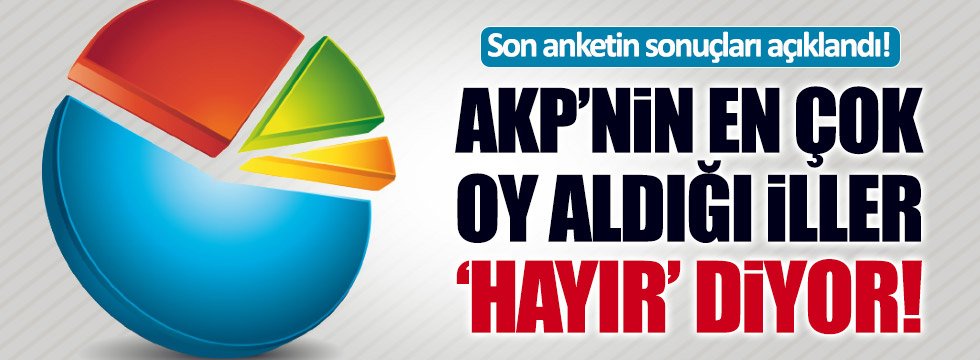 Dev anket sonuçlandı: AKP'nin en çok oy aldığı iller 'hayır' diyor