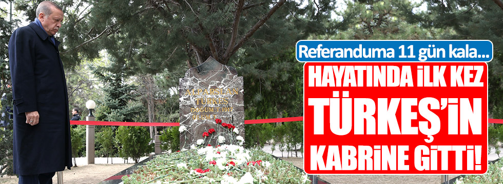 Erdoğan, hayatında ilk kez Türkeş'in kabrine gitti!