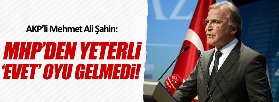 AKP'li Şahin: MHP'den yeterli 'evet' oyu gelmedi