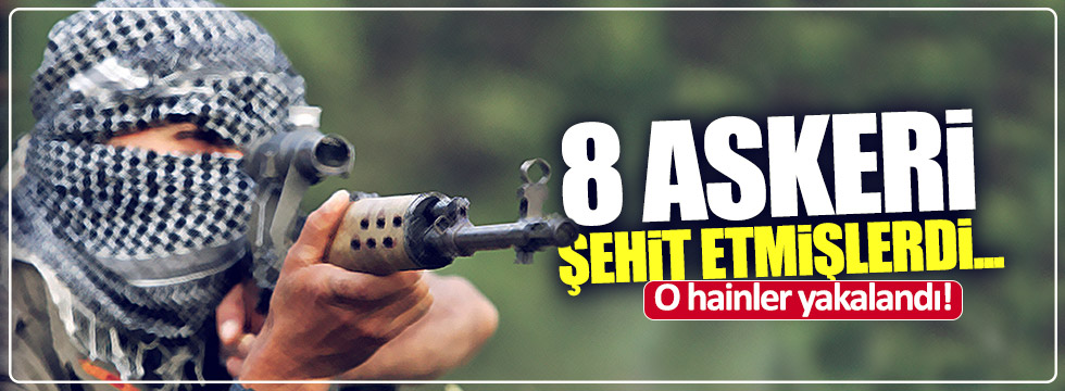 8 askeri şehit eden PKK'lılar yakalandı