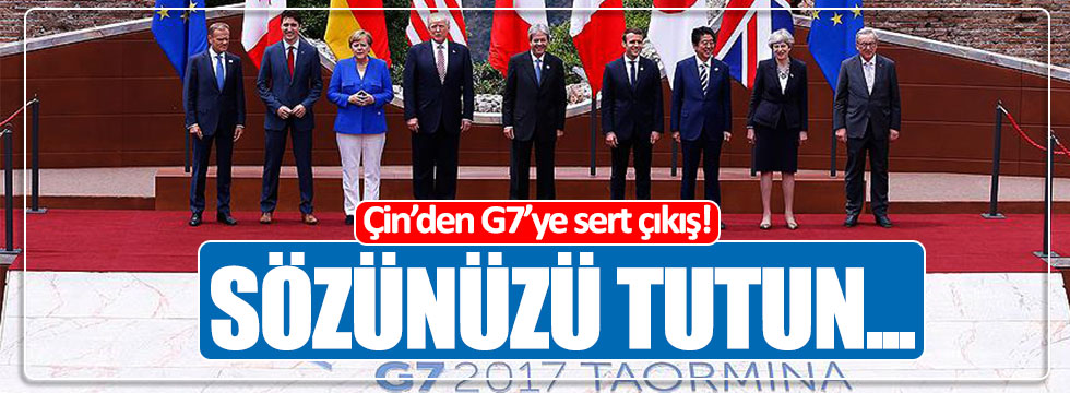 Çin'den G7'ye tepki!