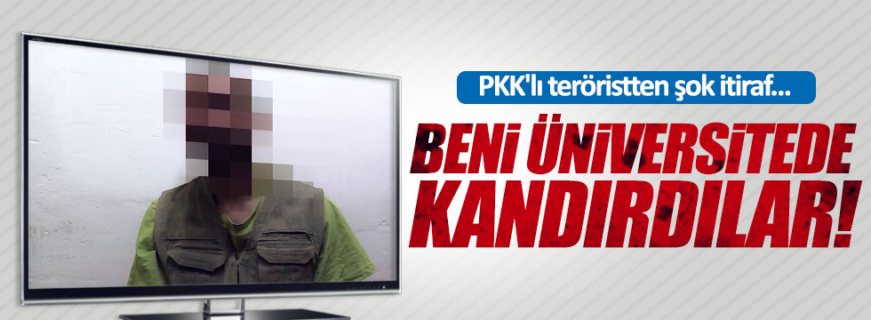 PKK'lı teröristten şok itiraf: Beni üniversitede kandırdılar