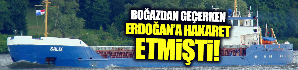 Boğaz'dan geçerken telsizle Erdoğan'a hakaret etmişti...