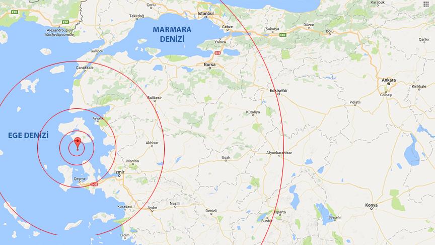 ege de deprem istanbul da da hissedildi