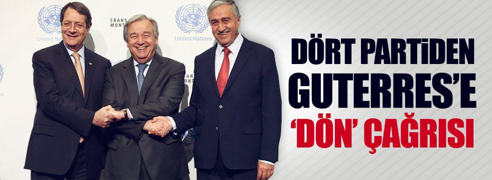 Kıbrıs Konferansı'nda partilerden Guterres'e "Dön" çağrısı