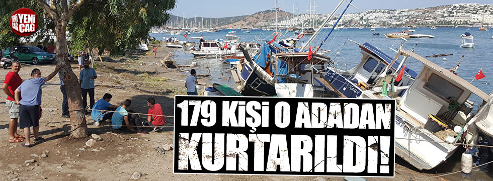 İstanköy Adası'nda mahsur kalan 179 kişi kurtarıldı