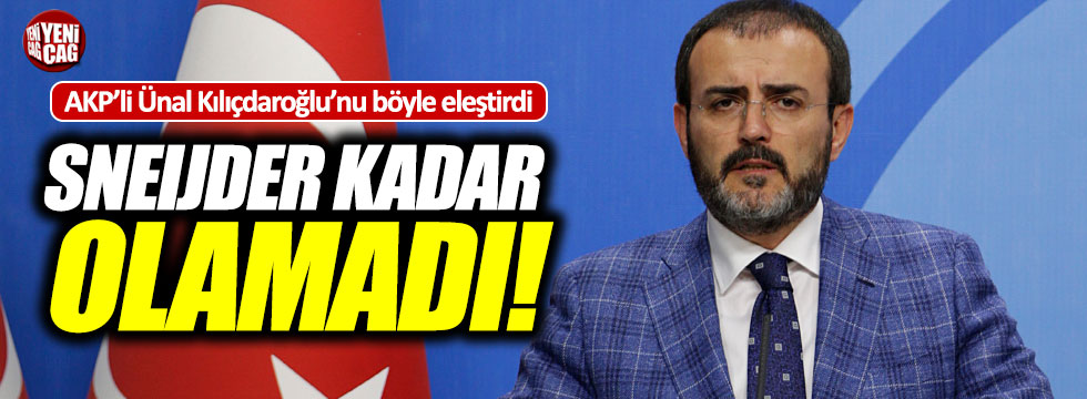 Ünal'dan Kılıçdaroğlu'na 'Sneijder'li eleştiri