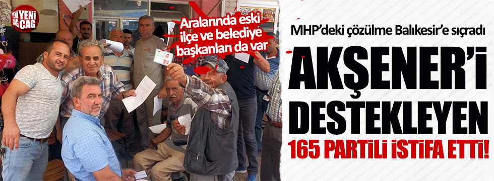 MHP Havran'da 165 partili istifa etti