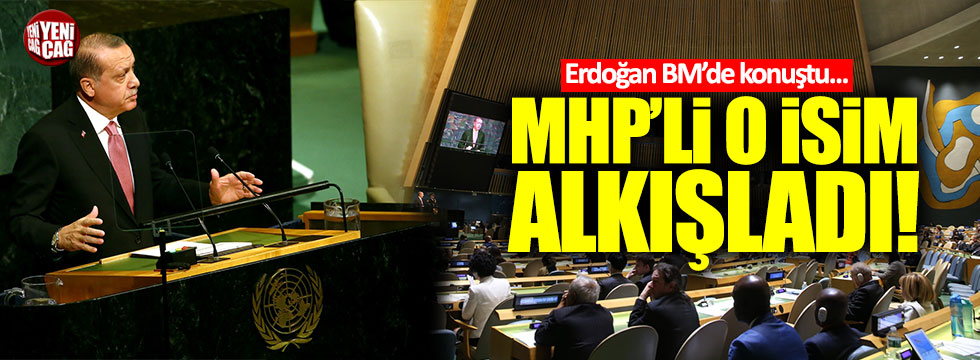 Erdoğan ABD'de konuşurken, MHP'li o isim böyle alkışladı!