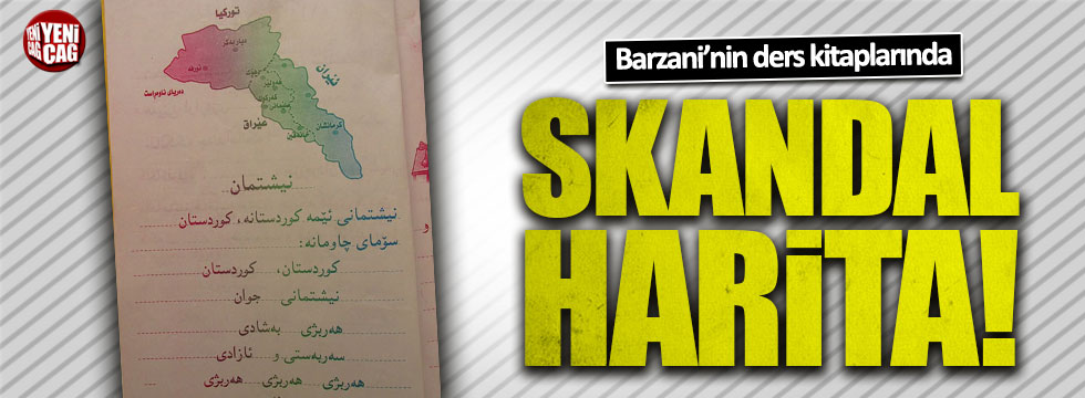 Barzani'nin ders kitaplarında skandal harita
