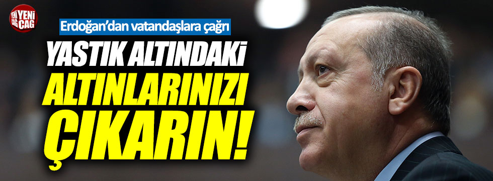 Erdoğan: "Yastık altındaki altınlarınızı bozdurun"