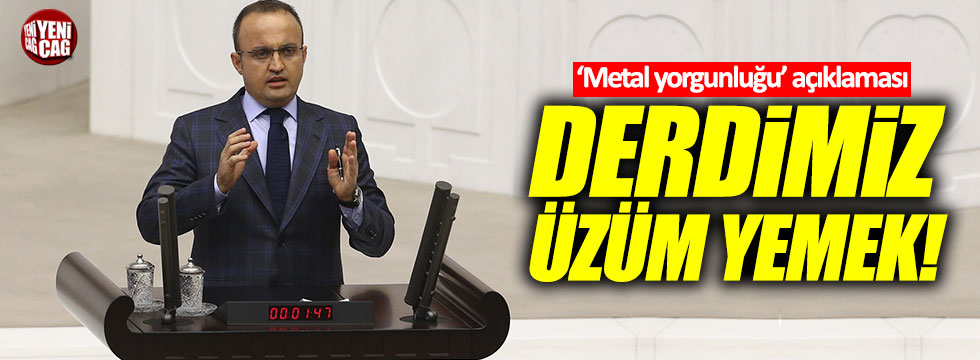 AKP'li Turan'dan 'metal yorgunluğu' açıklaması: "Derdimiz üzüm yemek"