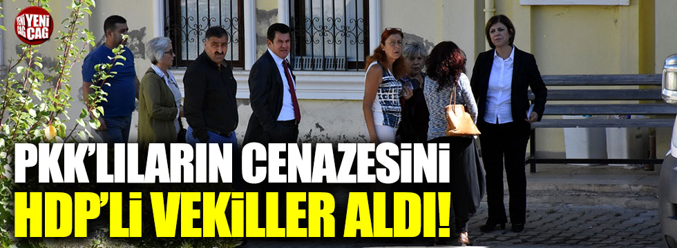 PKK'lı teröristlerin cenazesini HDP'li vekiller aldı!