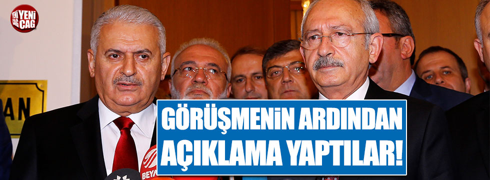 Kılıçdaroğlu ve Yıldırım görüşmenin ardından açıklama yaptı