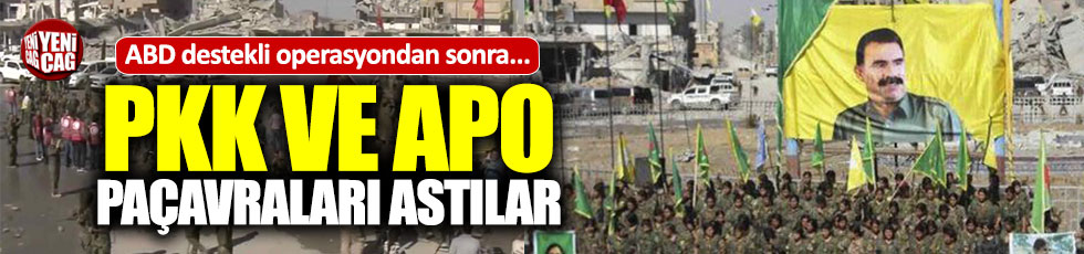 PKK'lılar Rakka'da Apo posteri açtı