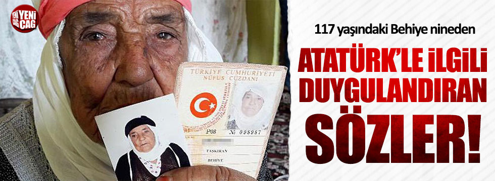 117 yaşındaki Diyarbakırlı Behiye nine, Atatürk'ü anlattı