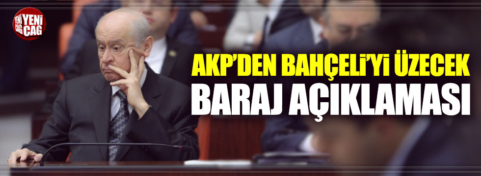 AKP'den Devlet Bahçeli'yi üzecek seçim barajı açıklaması