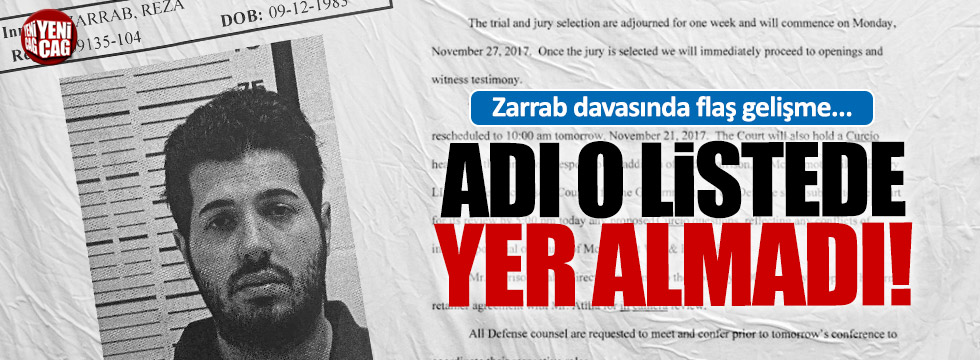 Reza Zarrab'ın adı sanık listesinden çıkarıldı