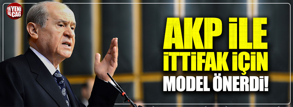 Bahçeli, AKP ile ittifak için model önerdi