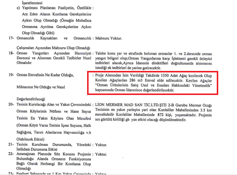 Vikipedi’den kopyala yapıştır ÇED raporunu onayladılar. Mezar taşı için ağaçları kesecekler. Ormanlar kesilmeye devam ediyor - Resim : 4
