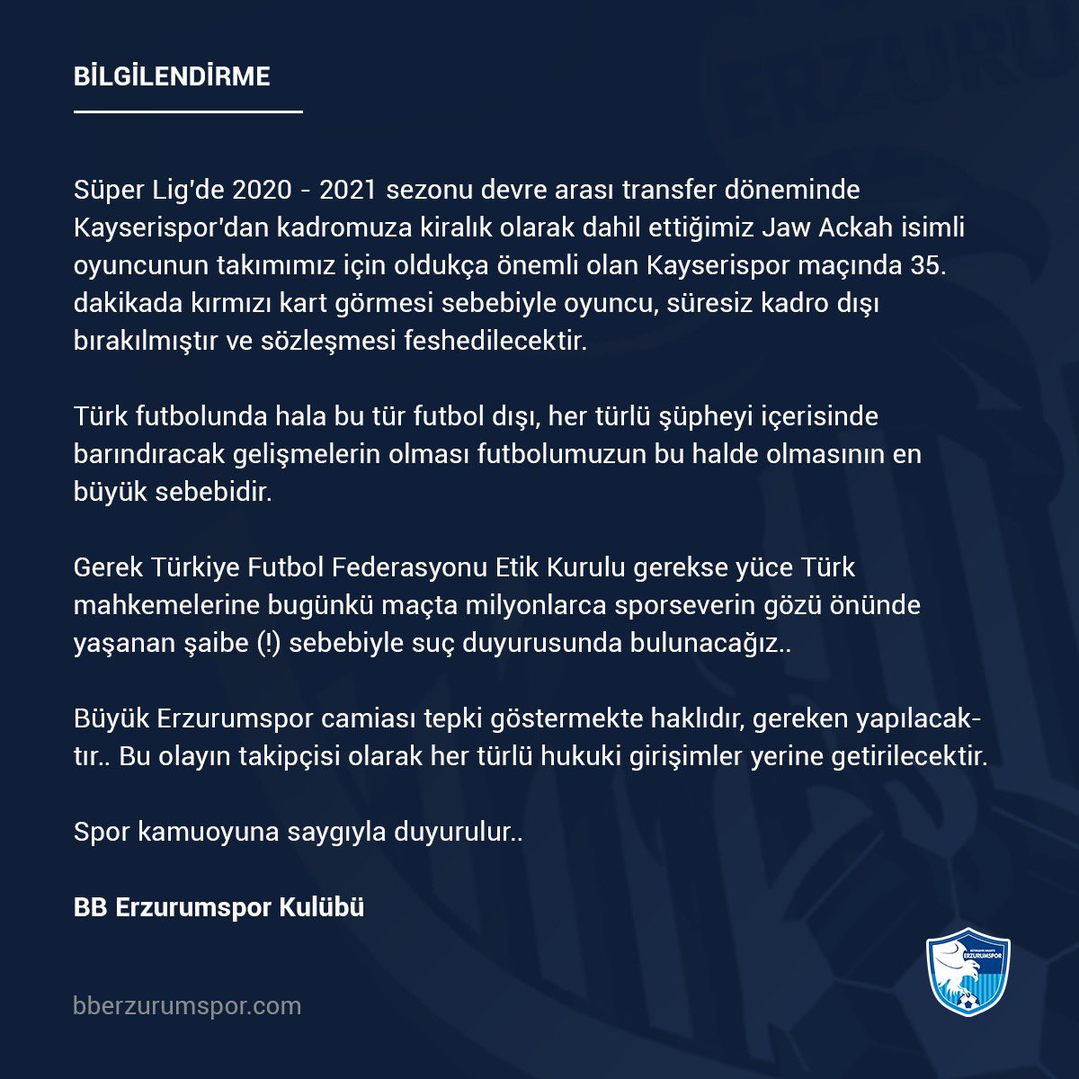 Süper Lig'te Erzurumspor-Kayserispor şike mi yapıldı. Herkes Jaw Ackah'ın kırmızı kart pozisyonunu konuşuyor - Resim : 1