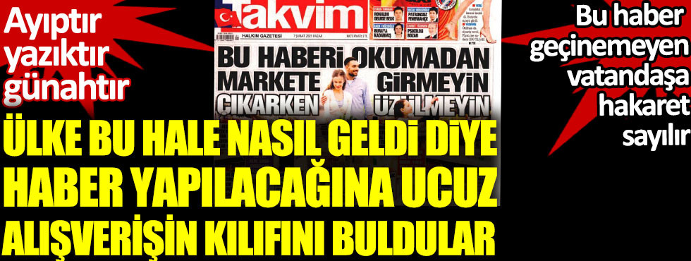 Takvim Gazetesi'nin alış veriş tavsiyesine uyan vatandaşlar marketten bakın sadece ne alabildi - Resim : 1