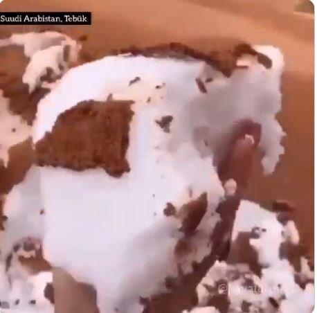 Şaşkına çeviren görüntü. Koca çöl pastaya döndü - Resim : 1