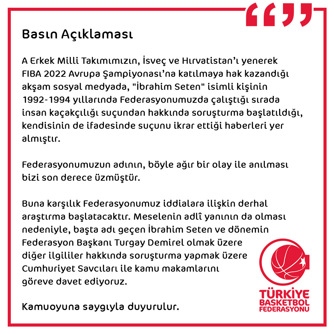 ''Basketbol kafilesi ile ABD'ye adam kaçırılma girişimi'' iddiası ile ilgili TBF Başkanı Türkoğlu savcıları göreve çağırdı - Resim : 1