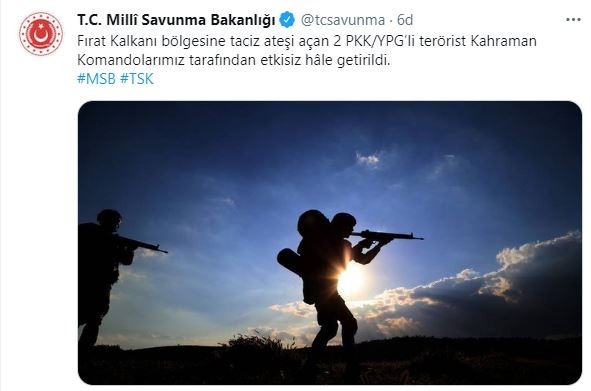 MSB açıkladı. 2 terörist etkisiz hale getirildi (07 Mart 2021) - Resim : 1