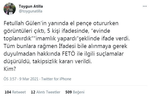 Gazeteci Toygun Atilla sosyal medya hesabından bir bilmece paylaştı. İfadesi bile alınmayan FETÖ’cü futbolcu kim - Resim : 1