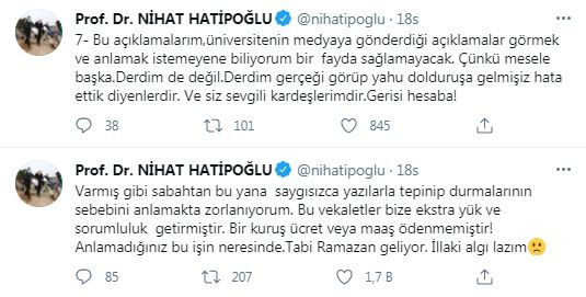 Gaziantep İslam Bilim ve Teknoloji Üniversitesi 4 fakülteye dekan atanan Nihat Hatipoğlu açıklaması yayınladı. Kahkaha atmaya hazır olun - Resim : 3