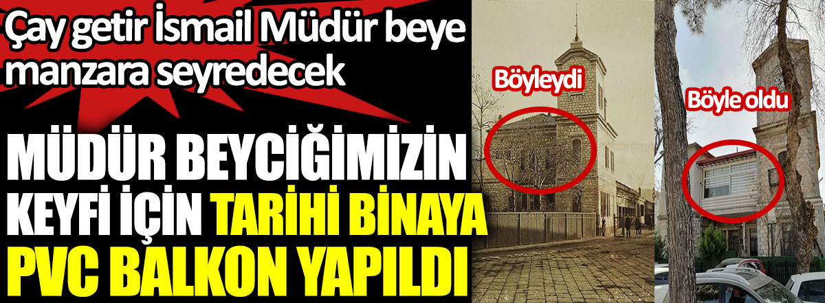İzmir'de tarihi binaya yapılan balkon yarım söküldü. İsmail çayı geri götür Müdür bey manzara seyredemeyecek - Resim : 5