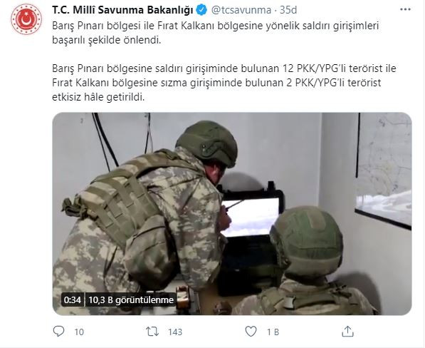 MSB duyurdu. PKK'lı 14 terörist öldürüldü - Resim : 1