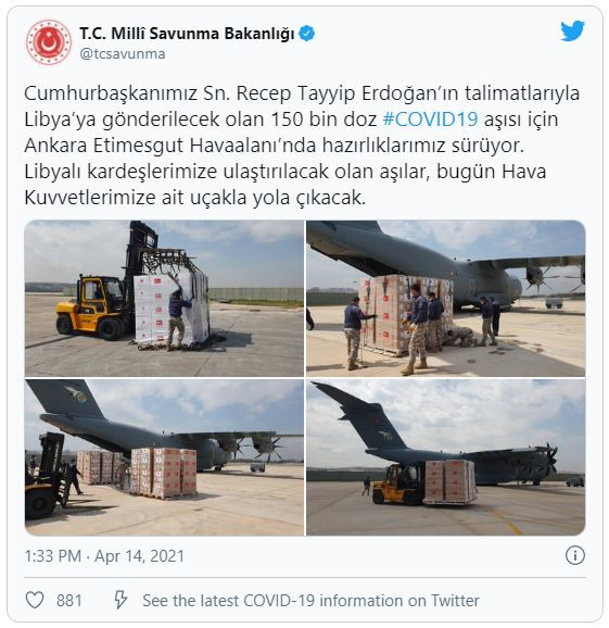 Libya'ya gönderilecek 150 bin doz aşı bugün yola çıkarılacak - Resim : 1